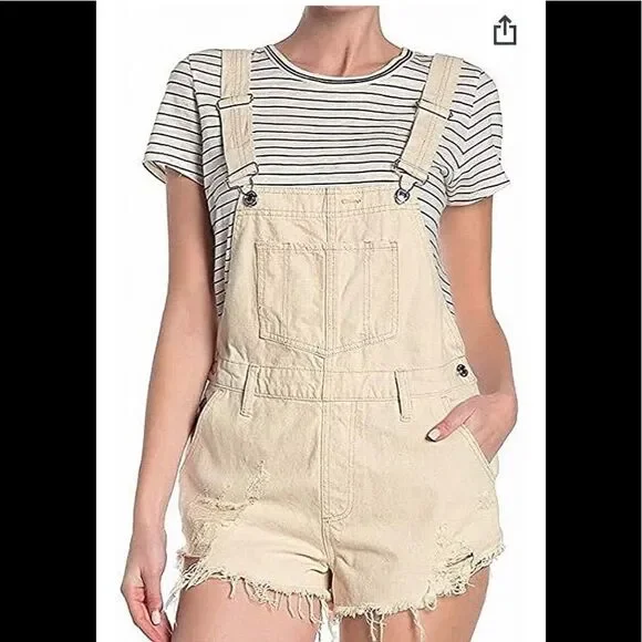 Free people overall shorts - Picture 1 of 4